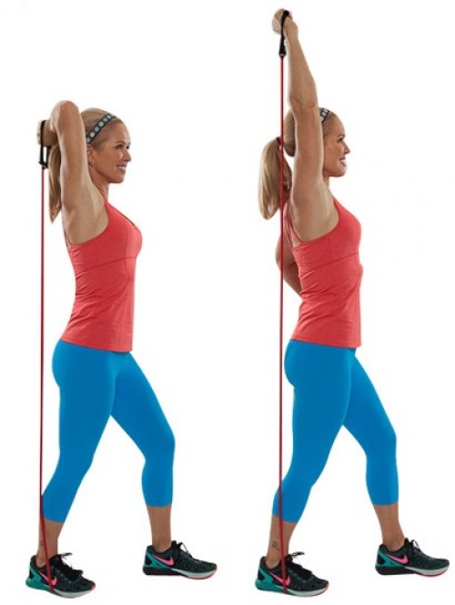  Resistance Band Workout Triceps for push your ABS