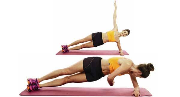 Image result for SIDE PLANK WITH ROTATION