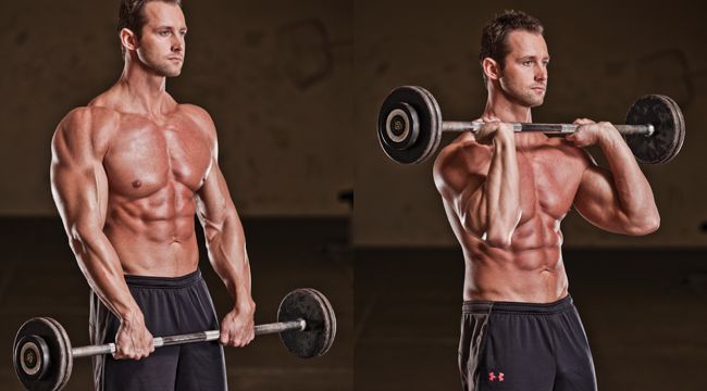Reverse-barbell-curl